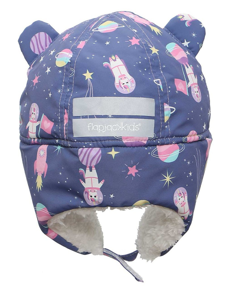 Cappello Aviatore Idrorepellente e Antivento - Unicorno Indaco - Morbido Tessuto Sherpa