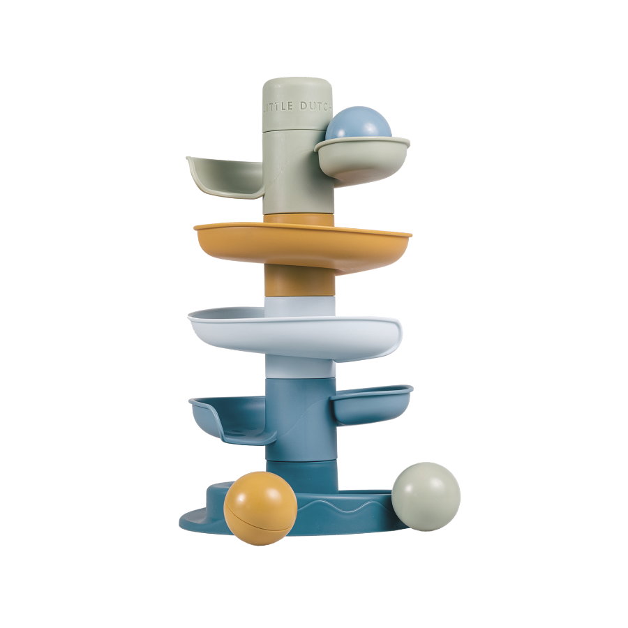 Torre a spirale con palline – Blu