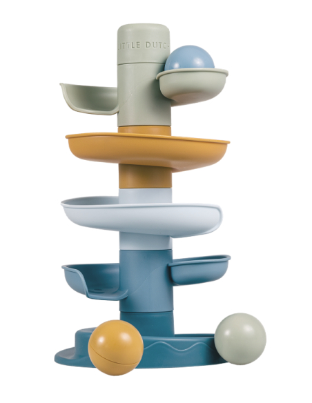 Torre a spirale con palline – Blu