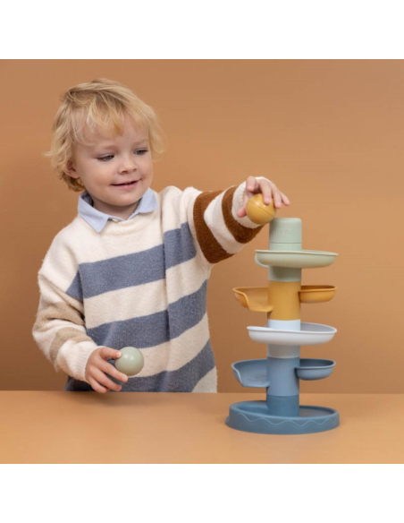Torre a spirale con palline – Blu