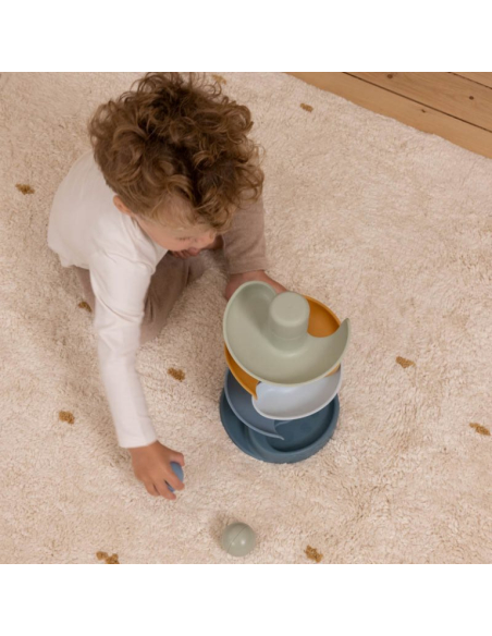 Torre a spirale con palline – Blu