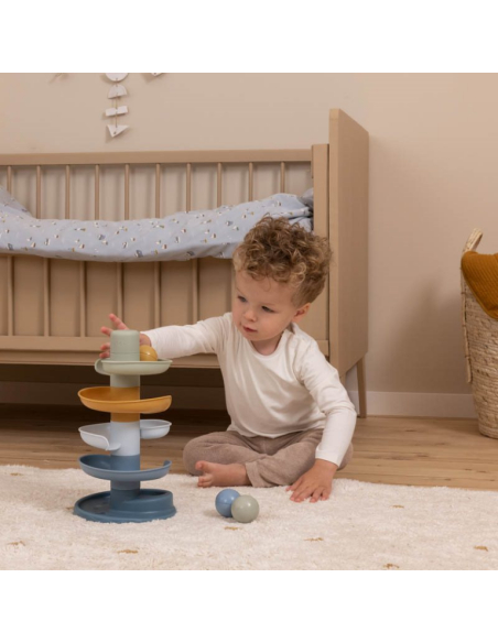 Torre a spirale con palline – Blu